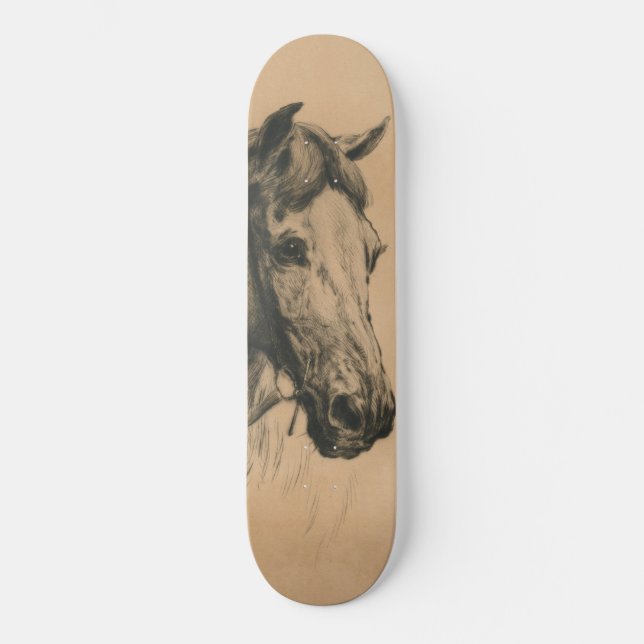 Pferdekopf (von Heywood Hardy) Skateboard (Vorderseite)