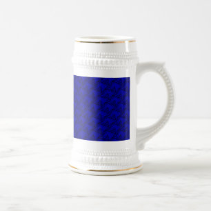 Pferdeköpfe in blauem Artdeco Bierglas
