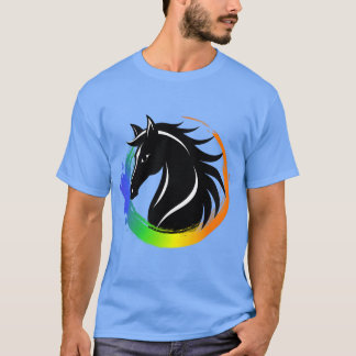 Pferdekopfring lustig T-Shirt