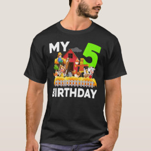 Pferdekuh Schweinehähnchen Bauer Farm 5. Geburtsta T-Shirt