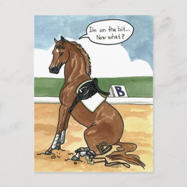 Pferdekunst auf der BIT jetzt was Postkarte (Vorderseite)