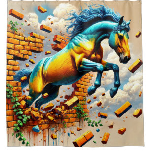 Pferdekunst Duschvorhang