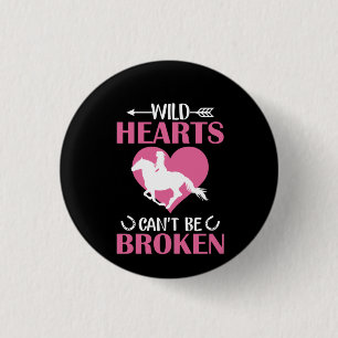 Pferdekunst Wilde Herzen können nicht zerbrochen w Button