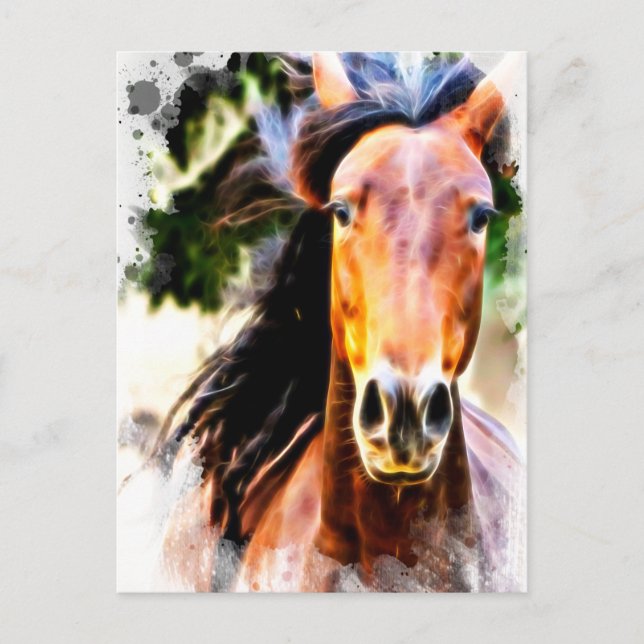 *~* Pferdekünstlerische Pferde AR22 Künstlerische  Postkarte (Vorderseite)