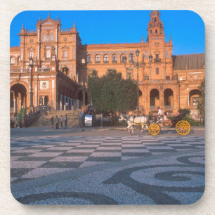Pferdekutsche auf der Plaza de Espana in Untersetzer