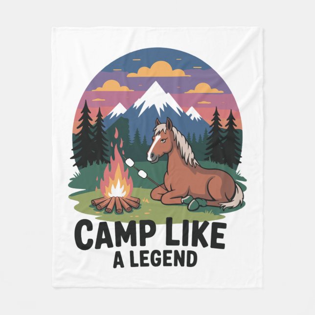 Pferdelager wie ein Camping Fleecedecke (Vorderseite)