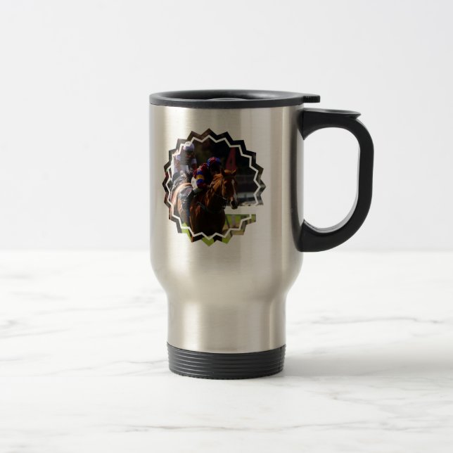 Pferdelaufenrostfreie Reise-Tasse Reisebecher (Rechts)