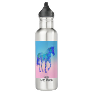Pferdeliebhaber Geschenk WASSERFLASCHE Edelstahlflasche