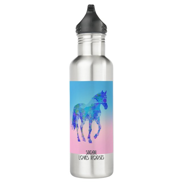 Pferdeliebhaber Geschenk WASSERFLASCHE Edelstahlflasche (Rechts)