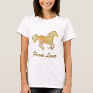 Pferdeliebhaber im Gold T-Shirt