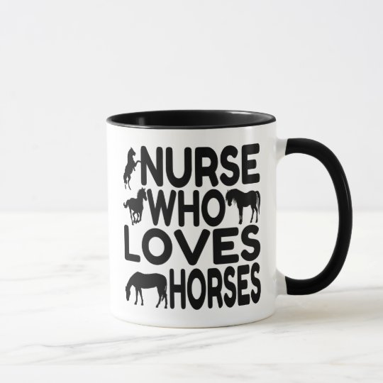 Pferdeliebhaber-Krankenschwester Tasse