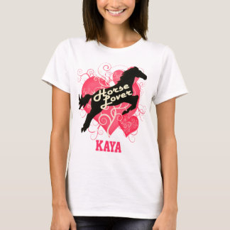 Pferdeliebhaber personalisiertes Kaya T-Shirt