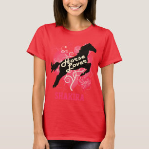 Pferdeliebhaber-personalisiertes Shakira T-Shirt