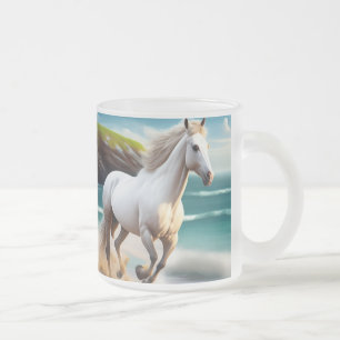 Pferdeliebhaber, Reitgeschenk, Pferdereiten Grafik Mattglastasse