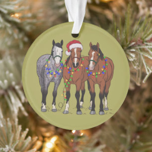 Pferdeliebhaber Weihnachten Tierfarm Tierliebhaber Ornament