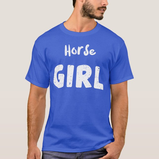 Pferdemädchen Pferd T-Shirt (Vorderseite)
