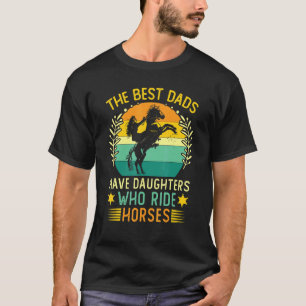 Pferdemädchen-Tochter-Vater-Tag Pferderennen Rac T-Shirt