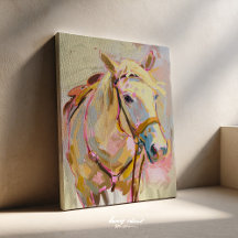 Pferdemalerei, Cowgirl-Reiter-Wandkunst