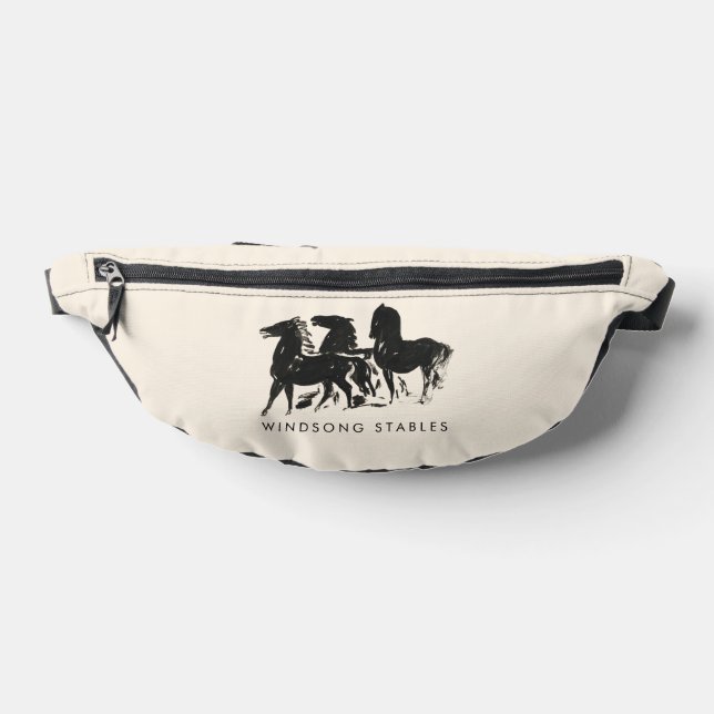 Pferdemalerei Groom Eigener Stallname Bauchtasche (Ablage )