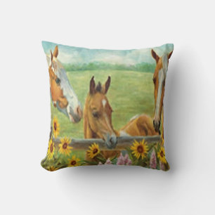 Pferdemalerei Reversible Pillow Kissen