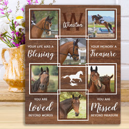 PferdeMemorial Einmalige FotoCollage Fotoplatte