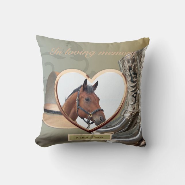 PferdeMemorial Pillow Personalisiert Kissen (Vorderseite)