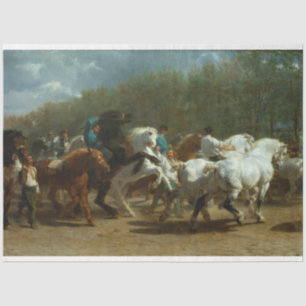 Pferdemesse (von Rosa Bonheur) Seidenpapier