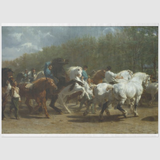 Pferdemesse (von Rosa Bonheur) Seidenpapier (Vorderseite)