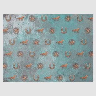 Pferdemuster (blau) seidenpapier
