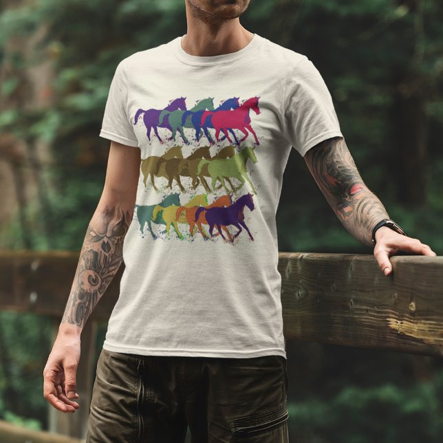 Pferdemuster, landwirtschaftliche Tiere T-Shirt (urban country style)