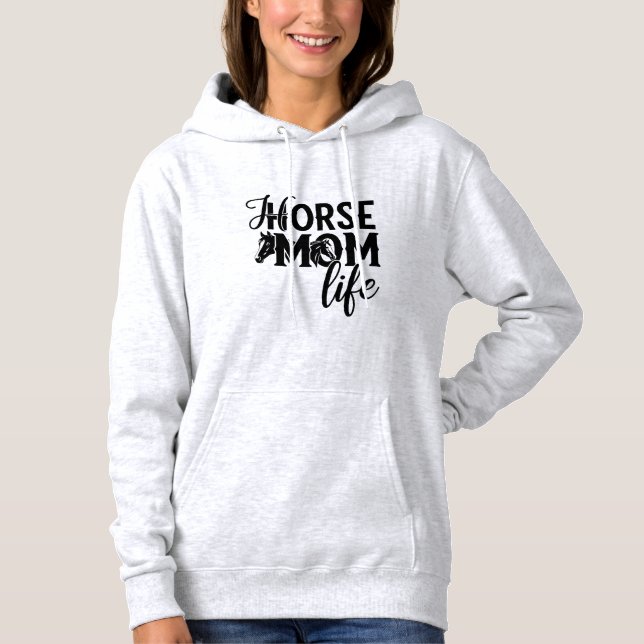 Pferdemutter-Leben Hoodie (Vorderseite)