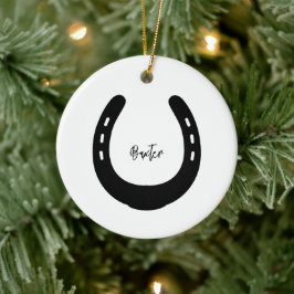 PferdeNAME FOTO Horseshoe Keepake Pet Memorial Keramik Ornament