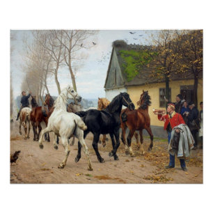 Pferdepackung um 1878 poster