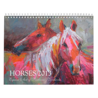 Pferdepferdeartiger Kunst Wandkalender Svetlana