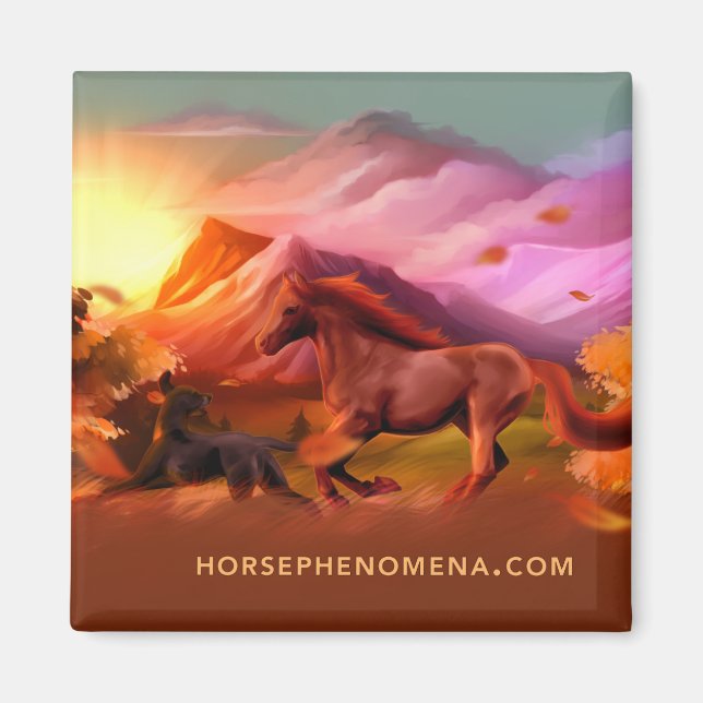 Pferdephänomene Fall Magnet (Vorne)