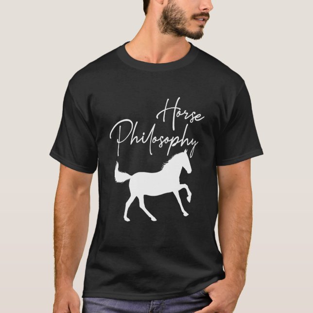 Pferdephilosophie Riding Animal Western White Styl T-Shirt (Vorderseite)