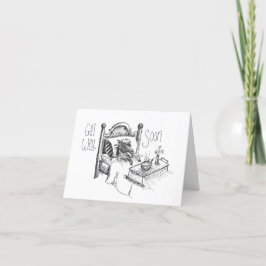 Pferdepony wird bald gut dankeskarte