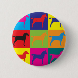 PferdePop-Kunst Button