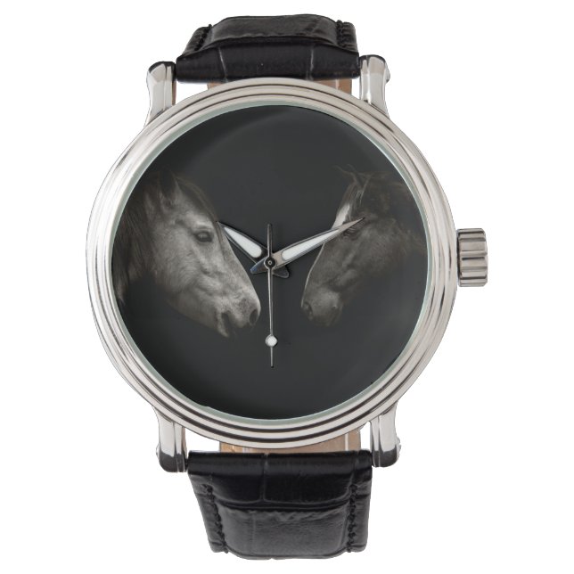 Pferdeportrait Armbanduhr (Vorderseite)