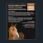 Pferdeportrait, Reitlehrer, Akademie Flyer<br><div class="desc">Pferdeportrait,  Reitlehrer,  Akademie-Werbe-Flyer beim Business Card Store.</div>