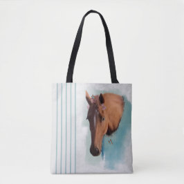 Pferdeportrait - Tote Beutel Tasche