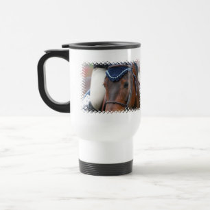 Pferdeprofil-Plastikreise-Tasse Reisebecher