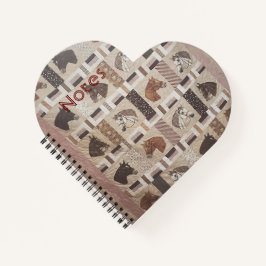 Pferdequilt mit Text Notizbuch