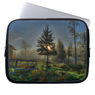 Pferderasse Sonnenaufgang Natur Foto Laptopschutzhülle