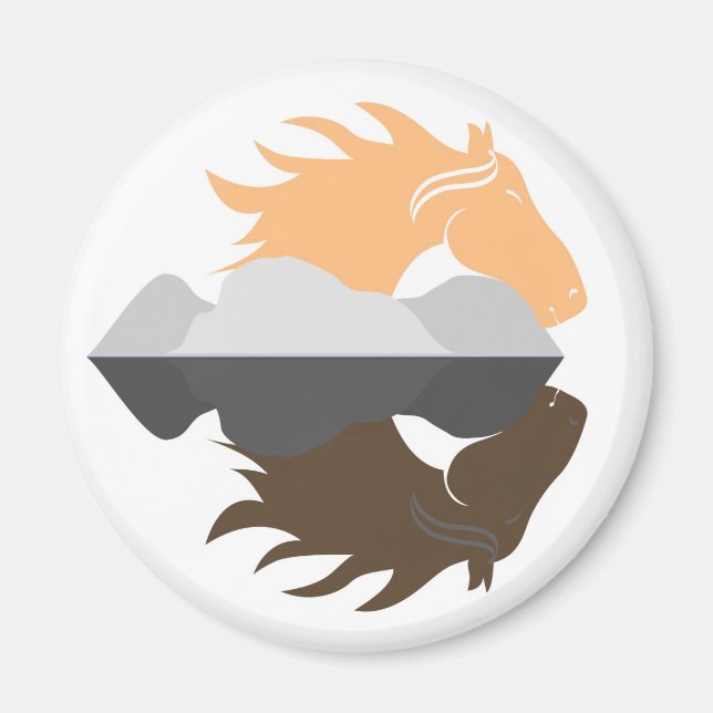 PferdeReflektion Magnet (Vorne)