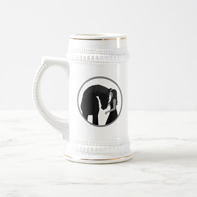 Pferdereiten Bierglas (Links)