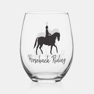 Pferdereiten Design Edelstahlglas Weinglas Ohne Stiel