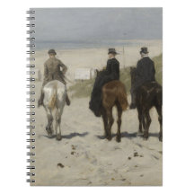 Pferdereiten entlang des Strandes - Fine Art Noteb