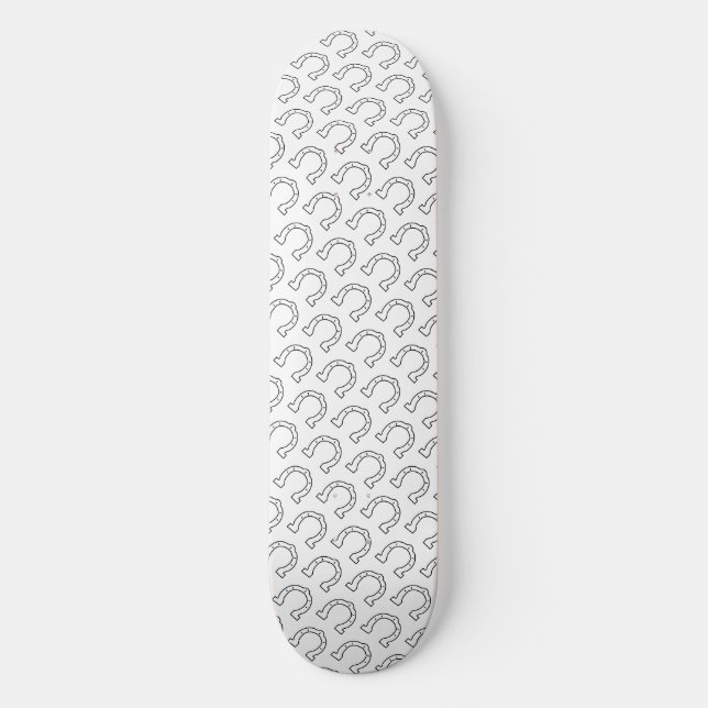 Pferdereiten Horseshoe Printwerbung Skateboard (Vorderseite)