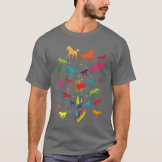 Pferdereiten - Hübsche Girl Horse Liebhaber T-Shirt